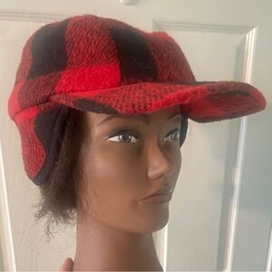 Vintage Harris Tweed Lumberjack Hat Buffalo Plaid -Wool Blend 🇨🇦